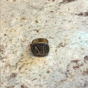 Waxing poetic “M” ring size 7.